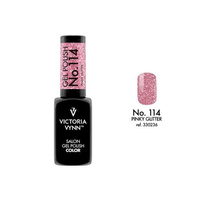 VICTORIA VYNN 114 Gel Polish Farbe Rosa Glitter Hybrid Lack 8ml