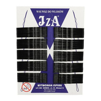 SCHWARZE lange Haarnadeln - gekräuselt mit zwei Kugeln 60mm 100St. 