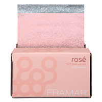 Framar Rose All Day Geriffelte Friseurfolie in Bögen, 500 Stück