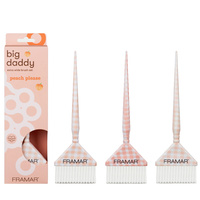 Framar Peach Please – Set mit 3 breiten Big Daddy-Pinseln zum Färben
