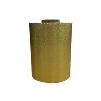 Aluminium-Frisierfolie Gold geriffelt mit Zuführung 100 Meter 