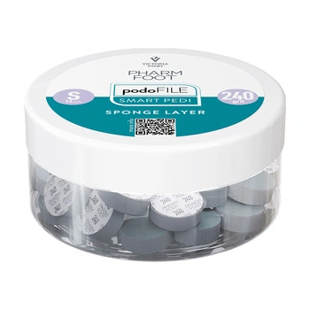Pharm Foot Podo File Sponge Layer 240 S Ersatz-Schleifpads für Podo Disc 25 Stück. - Gefäß