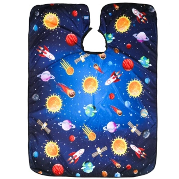 Poniks Friseurumhang für Kinder - Weltraumabenteuer 135 x 100 cm