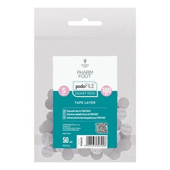 Pharm Foot Podo File Tape Layer 180 S Ersatz-Schleifpads für Podo Disc 50 Stück. - Nachfüllbeutel