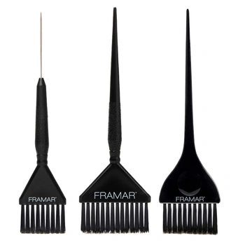 Framar Schwarzes Färbepinsel-Set 3tlg.