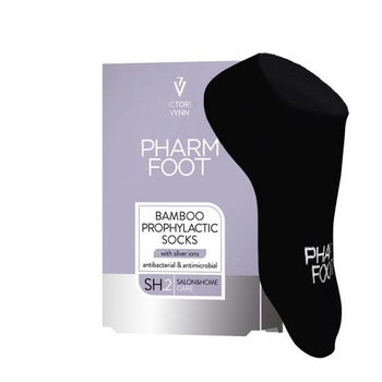 Pharm Foot Bamboo Socken Schwarz mit Silber Ionen r. 39-42 
