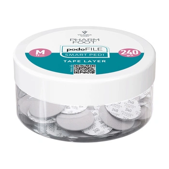 Pharm Foot Podo File Tape Layer 240 M Ersatz-Schleifpads für Podo Disc 50 Stück. - Gefäß