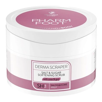 Pharm Foot Derma Scraper Erweichendes Salz- und Zuckerpeeling 200g 