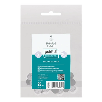 Pharm Foot Podo File Sponge Layer 240 S Ersatz-Schleifpads für Podo Disc 25 Stück. - Nachfüllbeutel