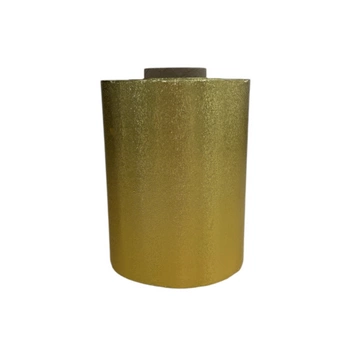 Aluminium-Frisierfolie Gold geriffelt mit Zuführung 100 Meter 