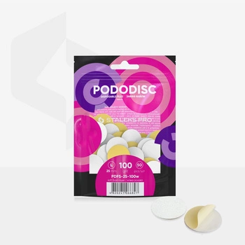 Staleks Weiße Feilen auf weicher Unterlage Pododisc L Expert 100 50pcs