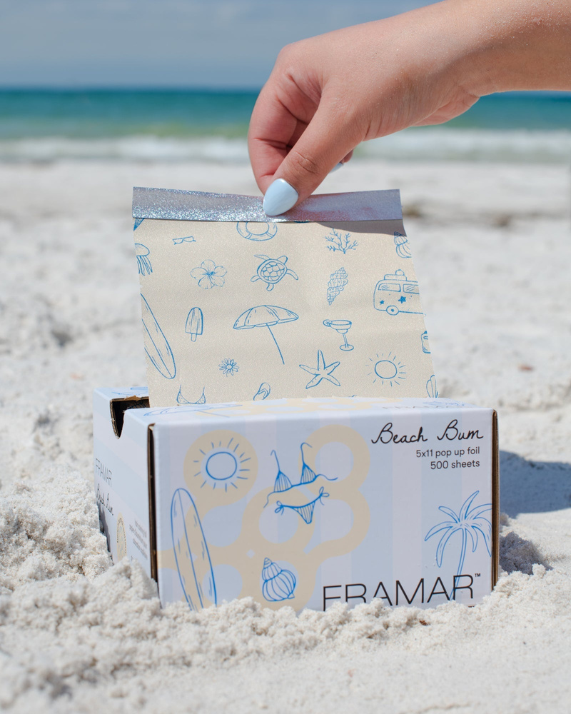 Framar Beach Bum Geriffelte Friseurfolie in Bögen, 500 Stück
