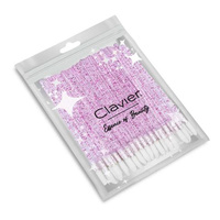 Clavier Velour Gloss Applikatoren - Glitter Pink 50 Stück.