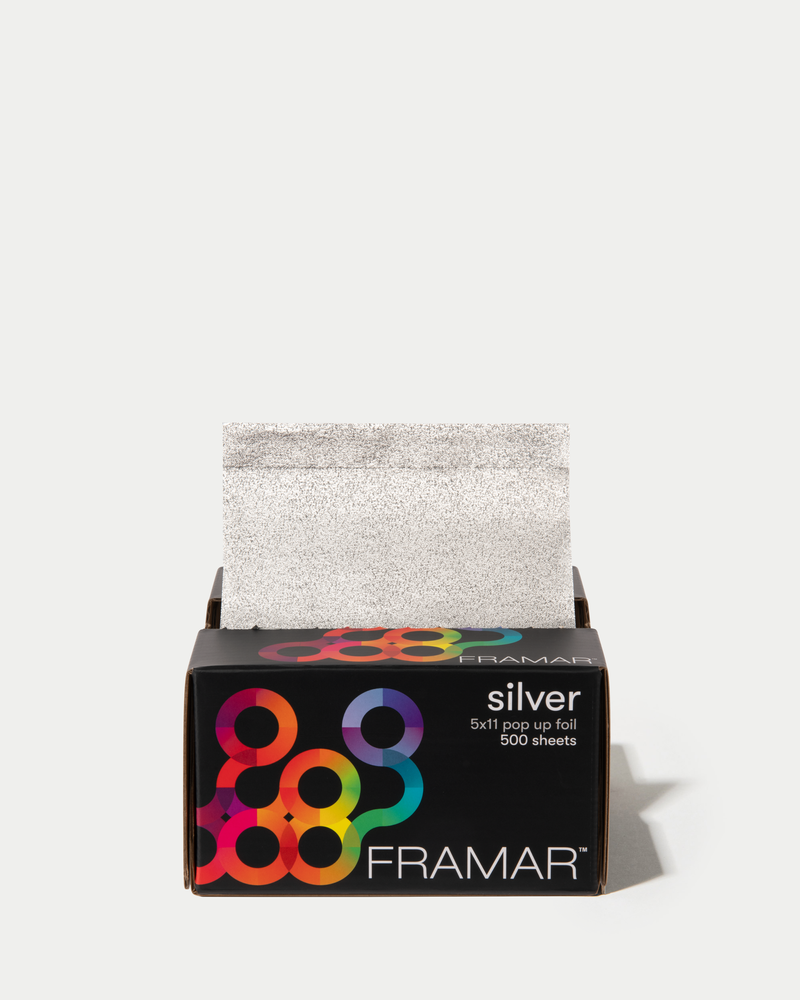 Framar Silver geriffelte Friseurfolie in Bögen, 500 Stück