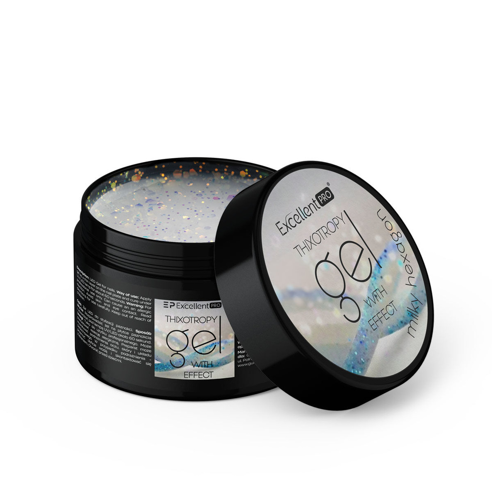 Excellent PRO Thixotropie-Gel mit Effekt Milchiges Sechseck-Nagelgel 15g
