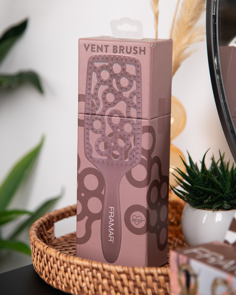 Framar Vent Chocolate – Durchbrochene Bürste zum Trocknen und Kämmen, schokoladenbraun