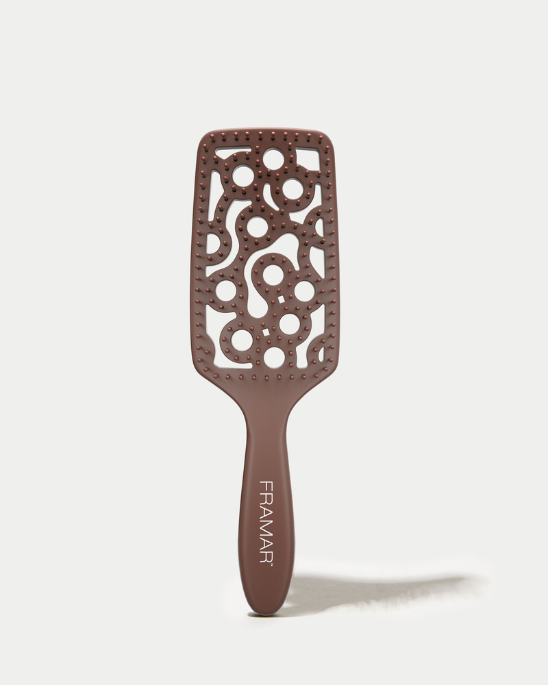 Framar Vent Chocolate – Durchbrochene Bürste zum Trocknen und Kämmen, schokoladenbraun