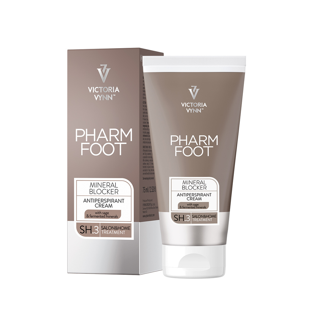 Pharm Foot Mineral Blocker Antitranspirant-Creme für Füße mit übermäßigem Schwitzen 75 ml