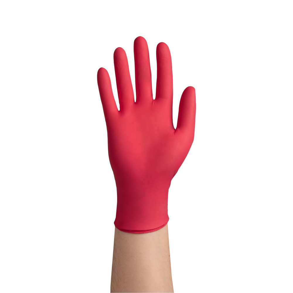 Zarys Pflegeleichte himbeerfarbene Nitrilhandschuhe M 100 Stk.