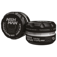 Nishman Coloring Styling Wax C3 Dark Black Färbende Pomade 100 ml