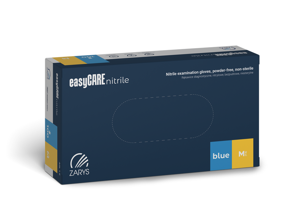 Zarys Easy Care Blaue Nitril-Handschuhe M 100 Stk.
