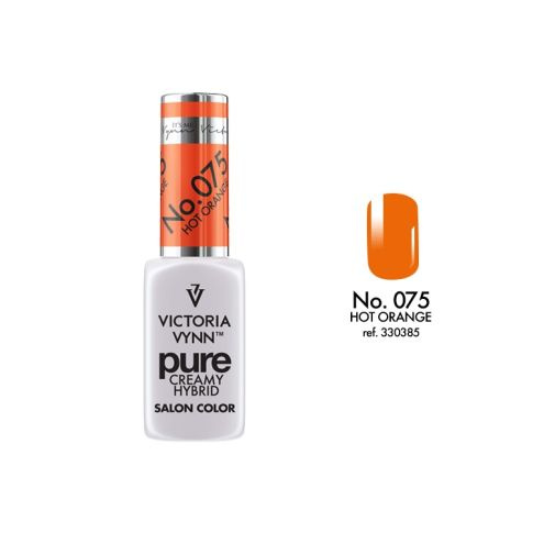 VICTORIA VYNN 075 Pure Creamy Hybrid Hot Orange cremiger Hybrid-Lack 8ml