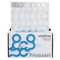 Framar Blue Sardines Geriffelte Friseurfolie in Bögen, 500 Stück