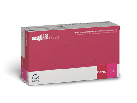 Zarys Pflegeleichte himbeerfarbene Nitrilhandschuhe S 100 Stk.