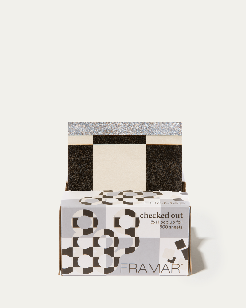 Framar Checked Out Geriffelte Friseurfolie in Bögen, 500 Stück