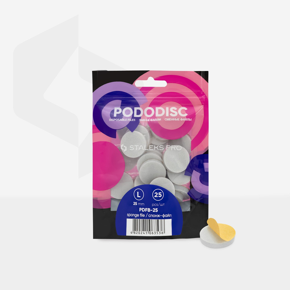Staleks Auswechselbare Poliermittel auf Schwamm für Pediküre Disc Pododisc L 25 Stück