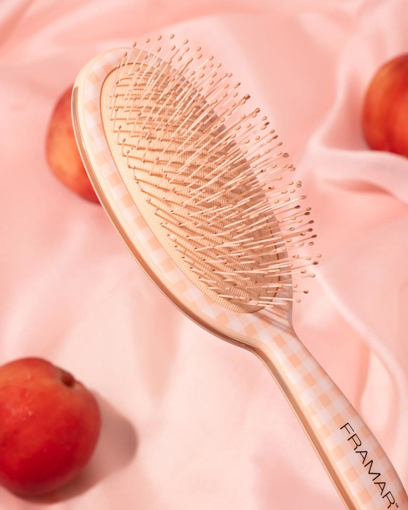 Framar Peach Please Belle Entwirrungsbürste mit pfirsichfarbenem Karomuster