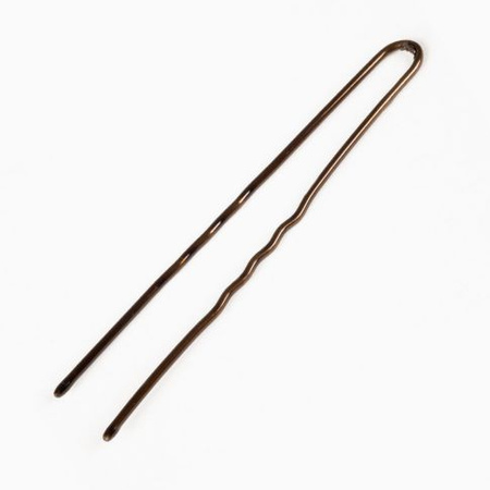 Braune gekräuselte Haarnadeln 45 mm 20 Stück.