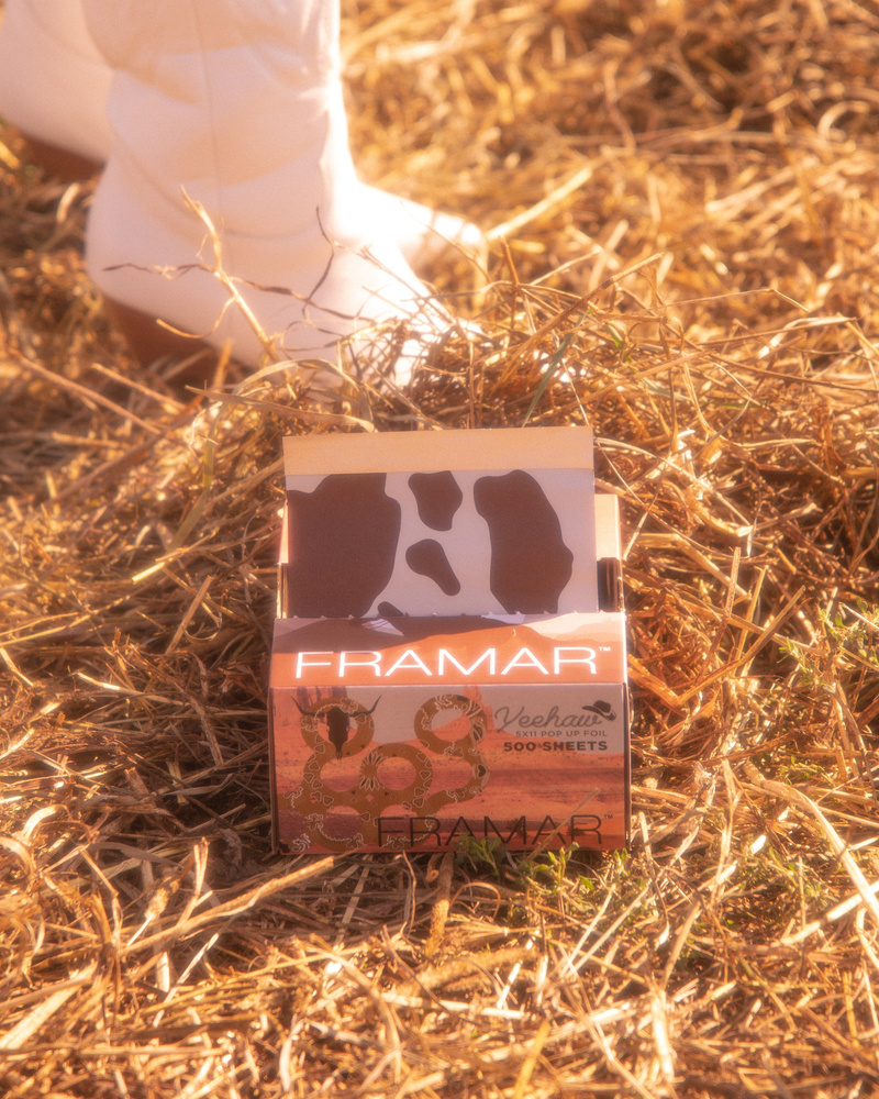 Framar Yeehaw Geriffelte Friseurfolie in Bögen, 500 Stück