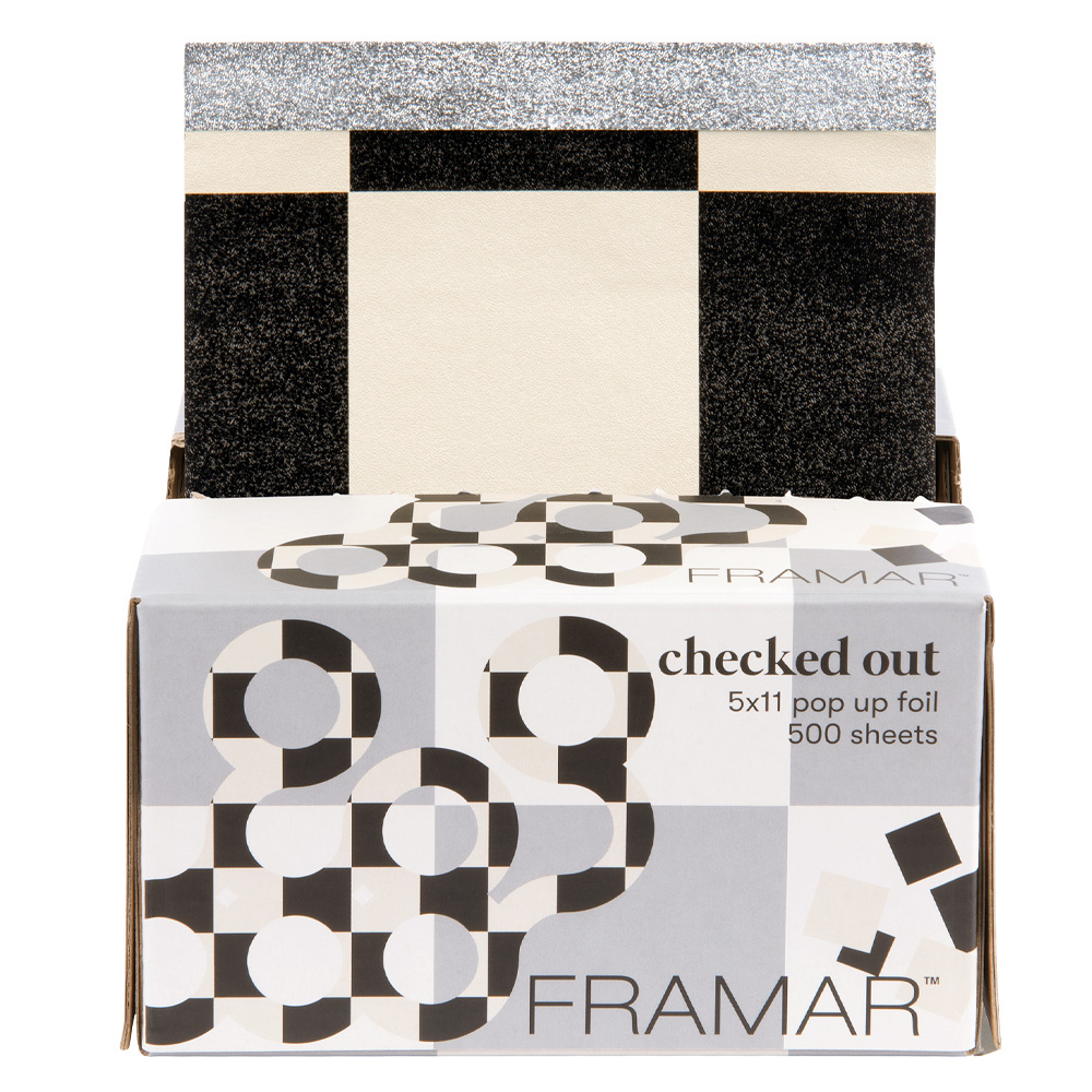 Framar Checked Out Geriffelte Friseurfolie in Bögen, 500 Stück