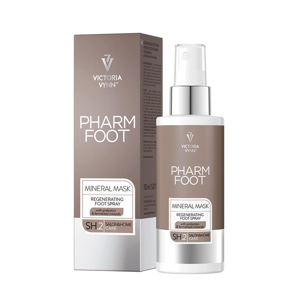 Pharm Foot Spray -Mineralmaske zur Regeneration bei übermäßigem Schwitzen an den Füßen, 150 ml