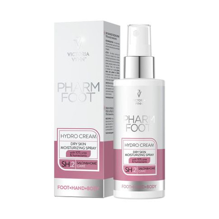 Pharm Foot Hydro Cream Feuchtigkeits-Spray für trockene Haut 10% Urea und Feuchthaltemittel 150 ml 
