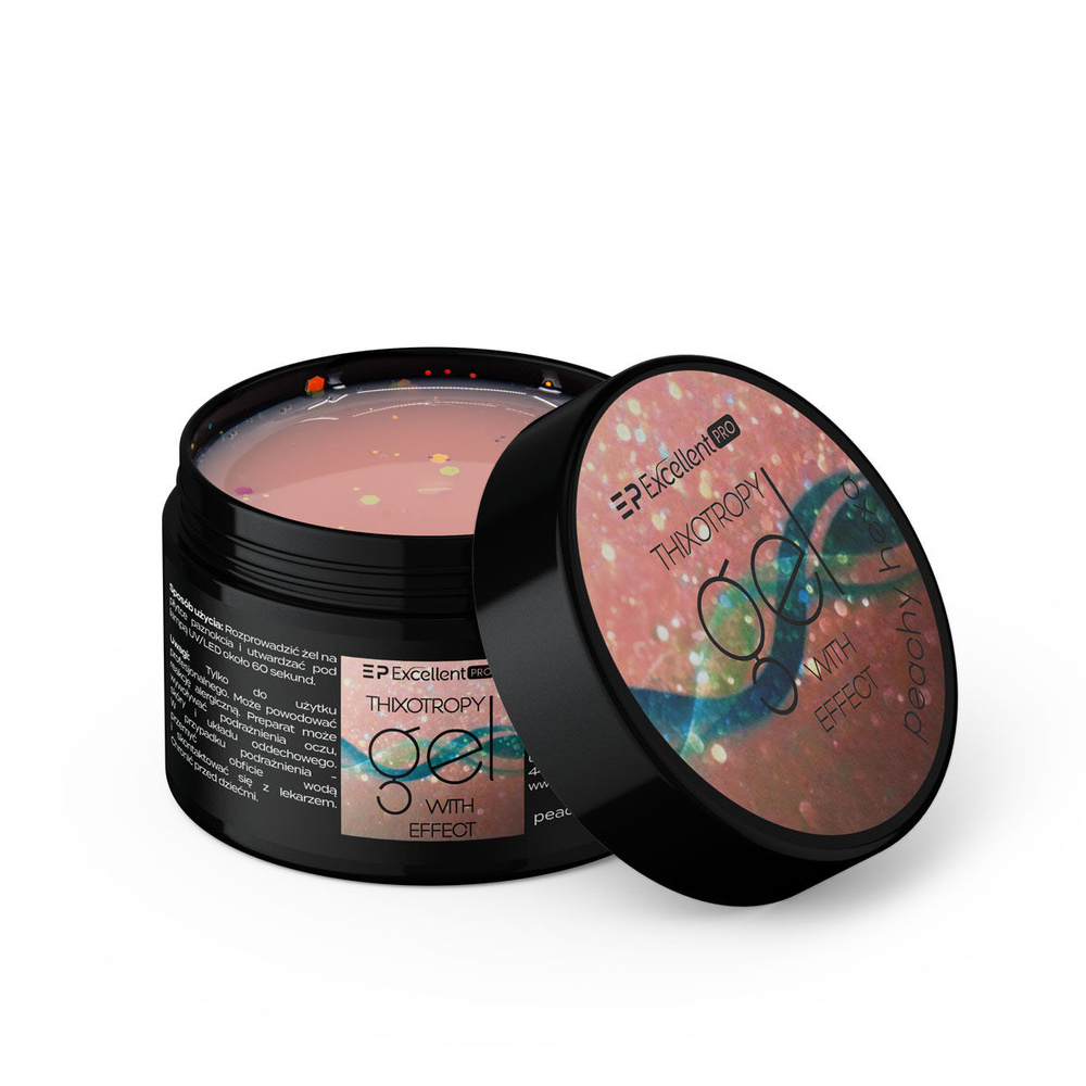 Excellent PRO Thixotropie Gel mit Effekt Peachy Hexa Nail Gel 50g