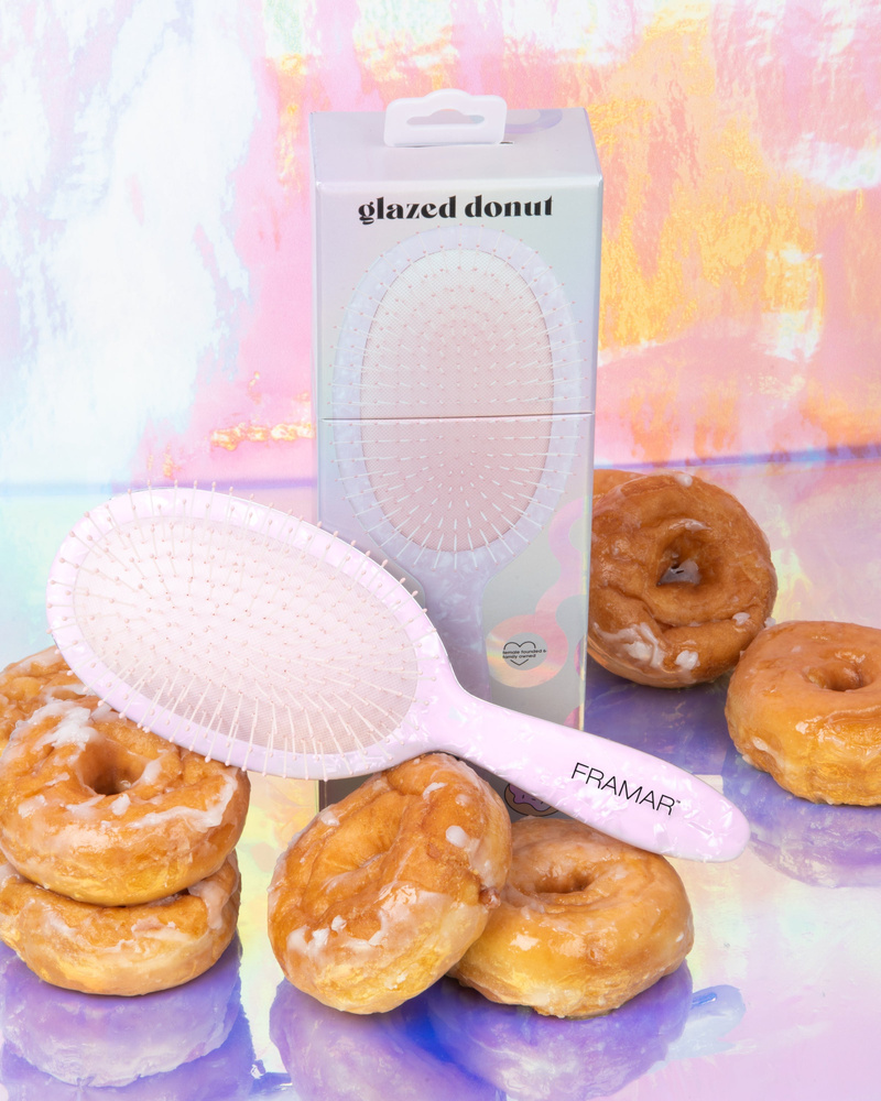 Framar Glazed Donut Entwirrbürste mit glänzendem Glasmuster