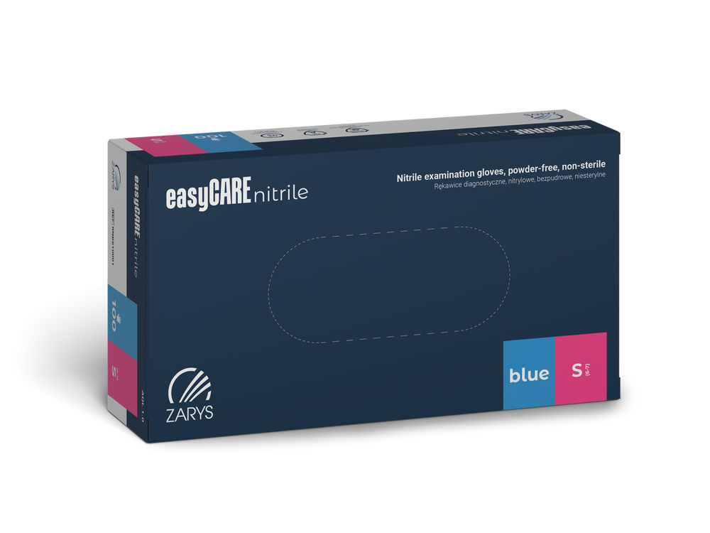 Zarys Easy Care Blaue Nitrilhandschuhe S 100 Stk.