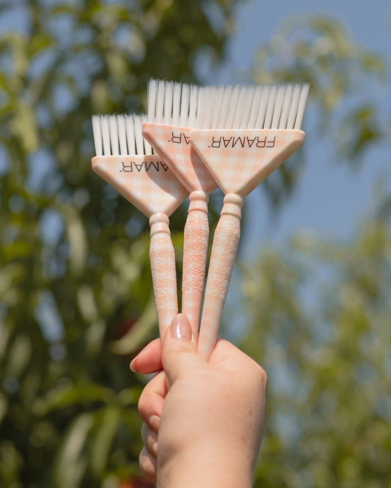Framar Peach Please – Set mit 3 breiten Big Daddy-Pinseln zum Färben
