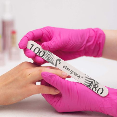 Aba Group Safety Pack gerade Nagelfeile 100/180 Standard - Flamingo 