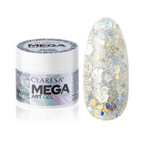 Claresa Megastar Kunst Gel Silber Flicker 10g