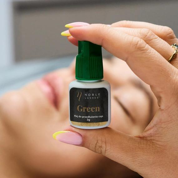 Noble Lashes Wimpernkleber Green Schnelltrocknender permanenter Wimpernkleber 3g