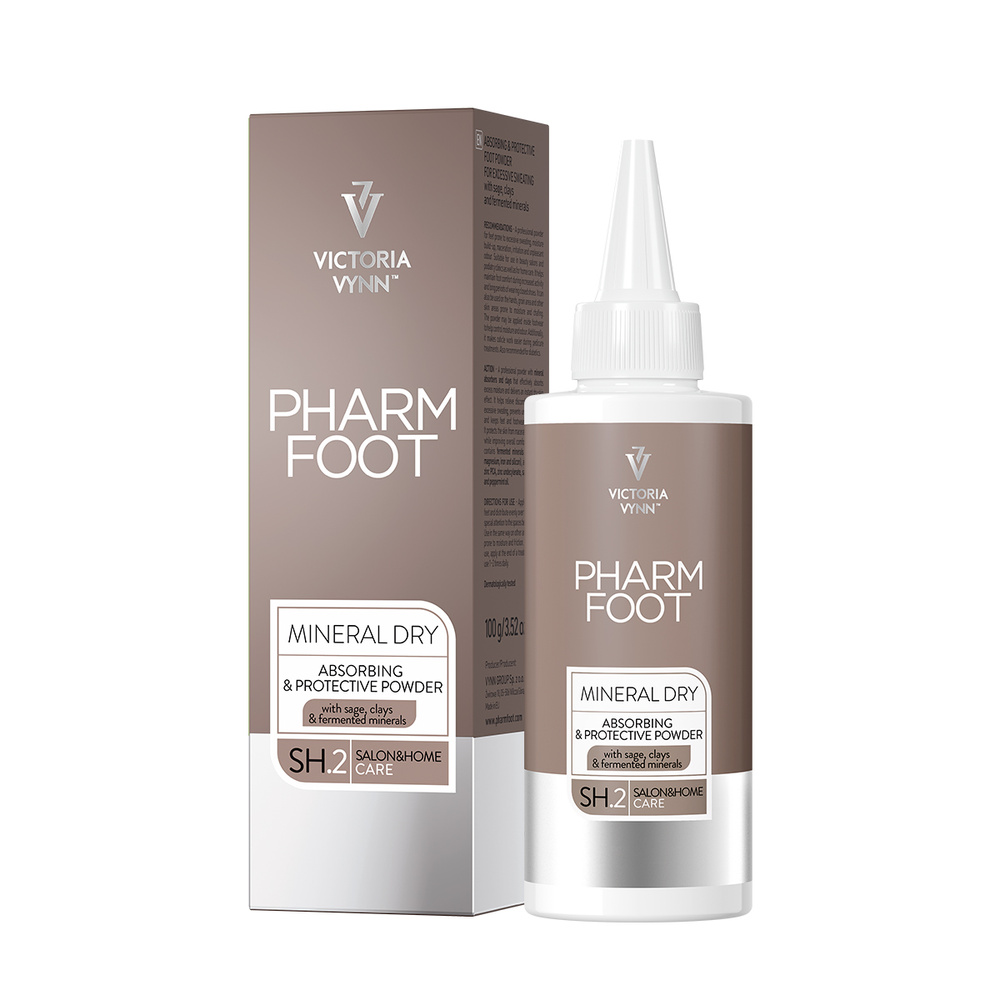 Pharm Foot Mineral Dry – Absorbierendes und schützendes Fußpuder bei übermäßigem Schwitzen, 100 g