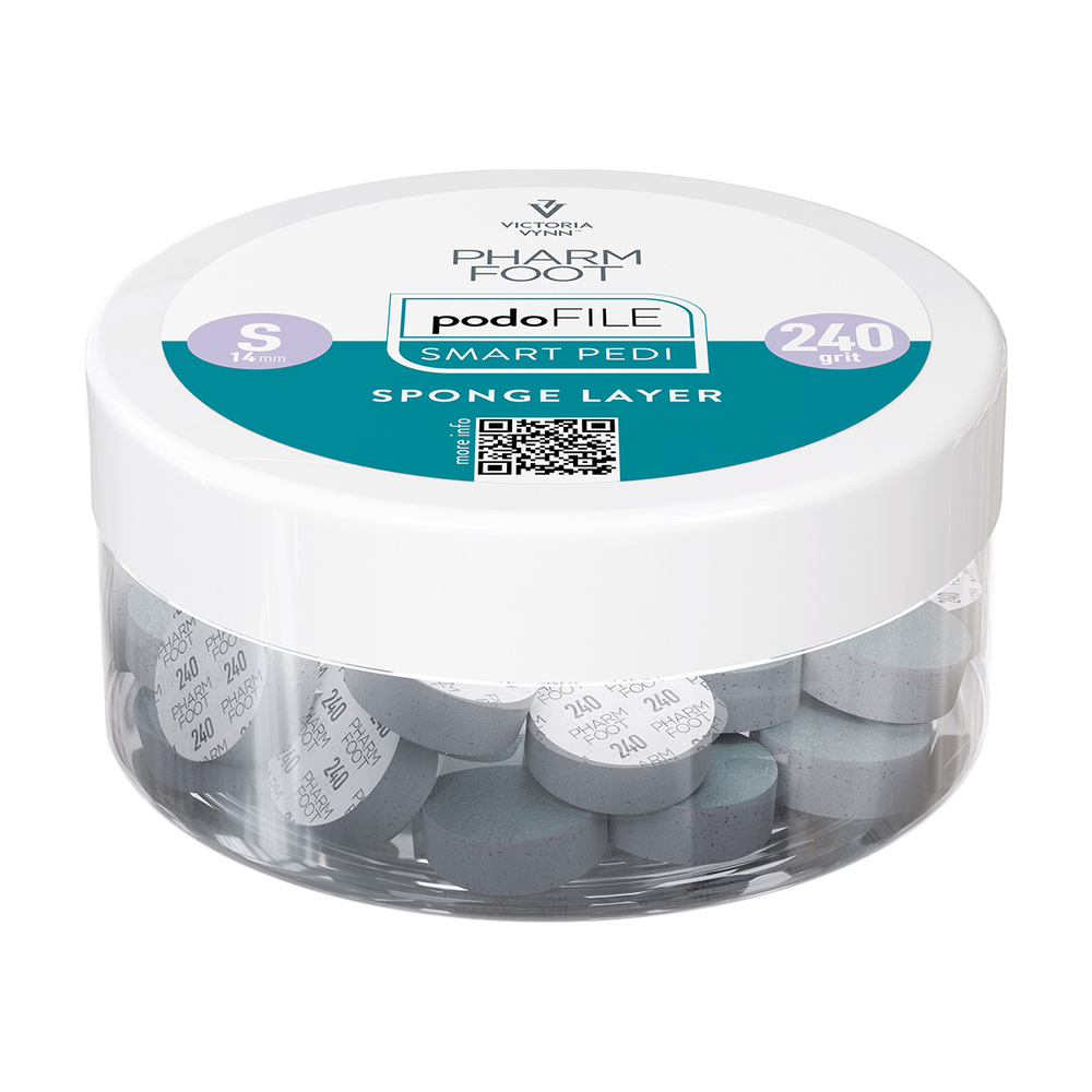 Pharm Foot Podo File Sponge Layer 240 S Ersatz-Schleifpads für Podo Disc 25 Stück. - Gefäß