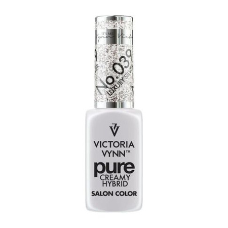 VICTORIA VYNN 039 Reiner cremiger Hybrid-Lack Luxus Silber Creme Hybrid-Lack 8ml 