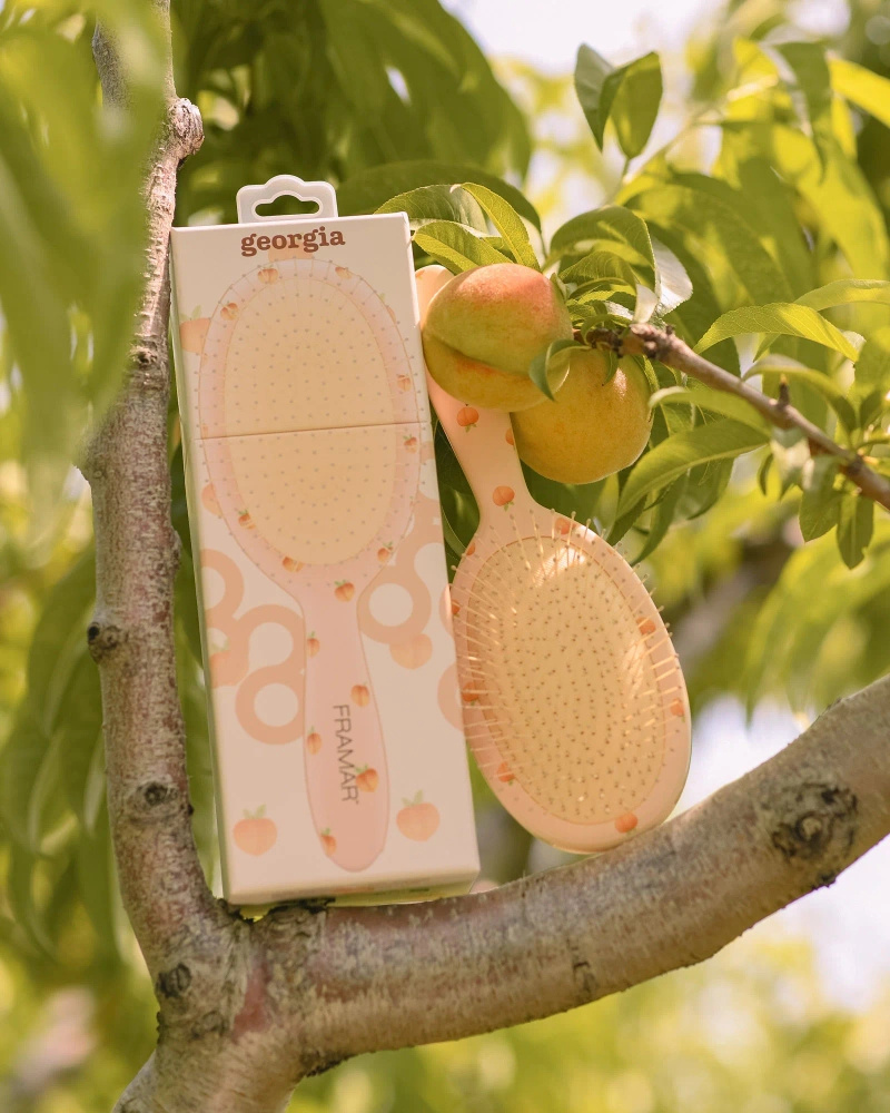 Framar Peach Please Georgia Entwirrungsbürste mit Pfirsichmuster