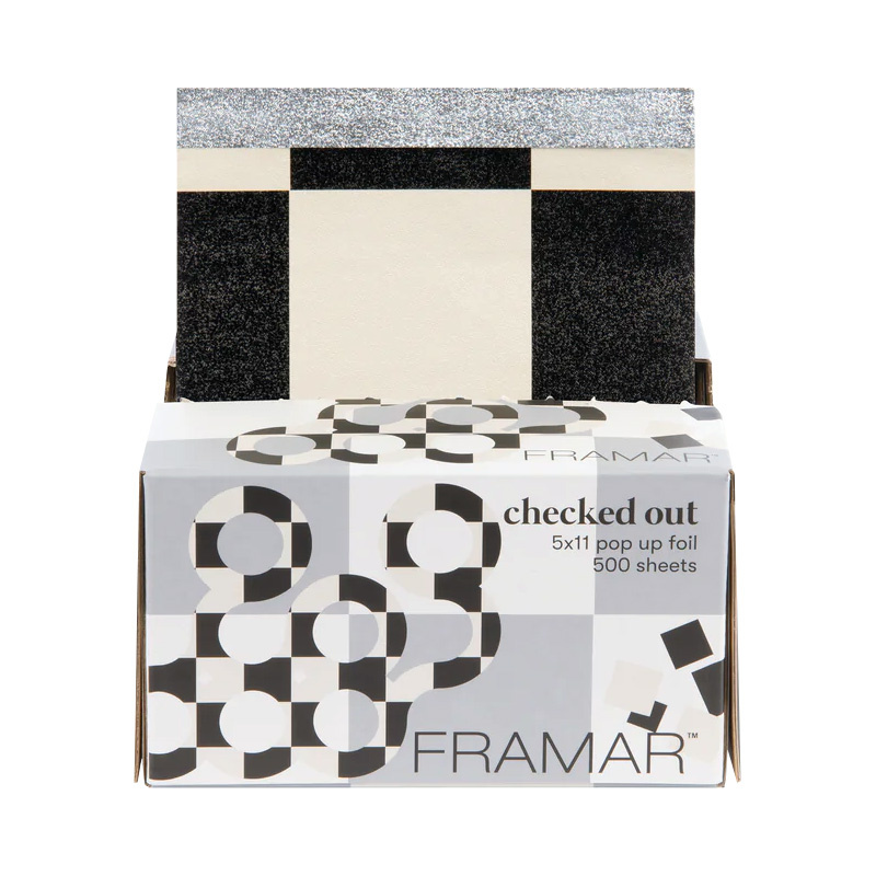 Framar Friseur-Folie gewellt Rolle Checked Out