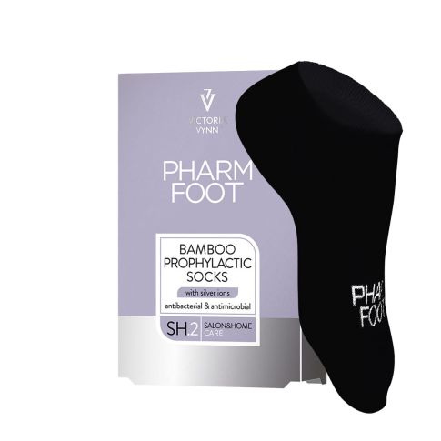Pharm Foot Bamboo Socken Schwarz mit Silber Ionen r. 43-46