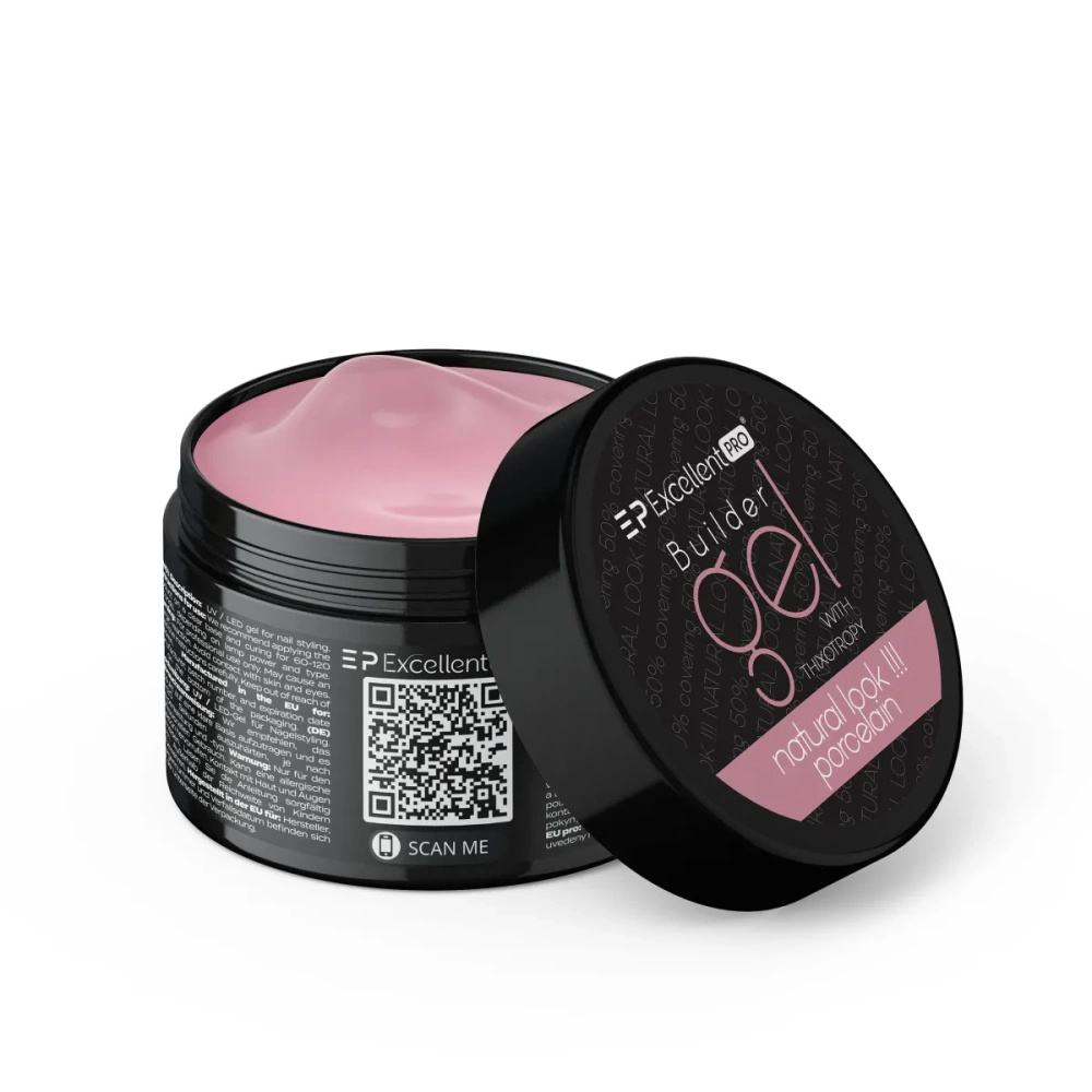 Excellent Pro Builder-Gel mit Thixotropie, Natural Look Porcelain, 15 g